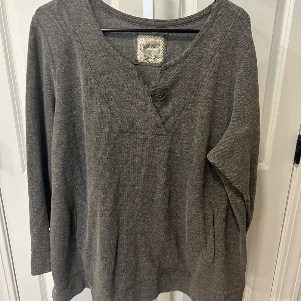 Charcoal Knit Crewneck